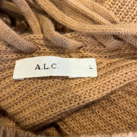 A.L.C. Markell Cashmere Wool Blend Tie Back Wide Sleeve Tunic Sweater Size Large - Picture 7 of 12